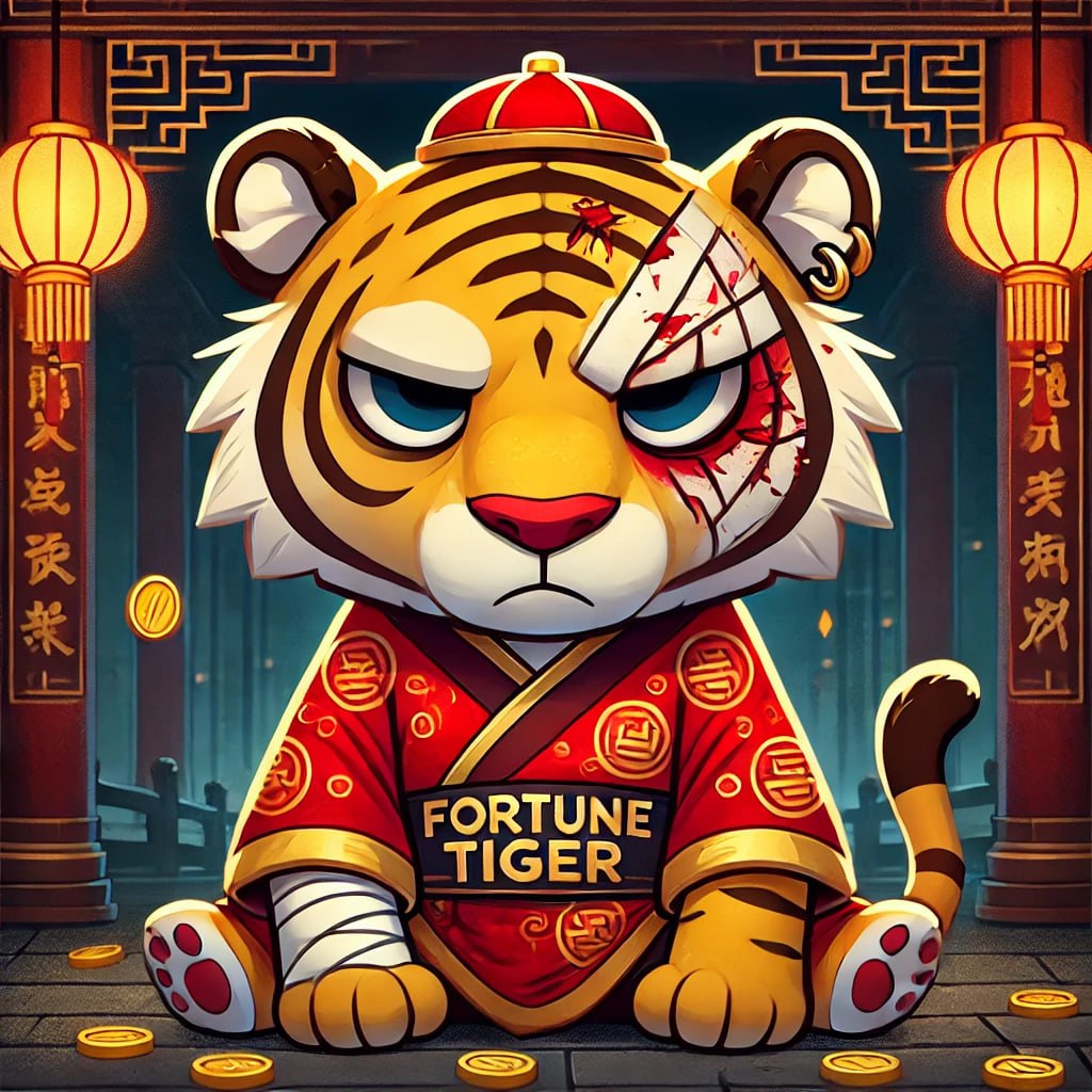 Tigrinho machucado após quebrar os slots